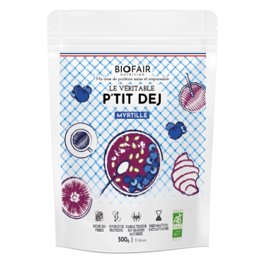 Porridge bio P'tit Dej Myrtille