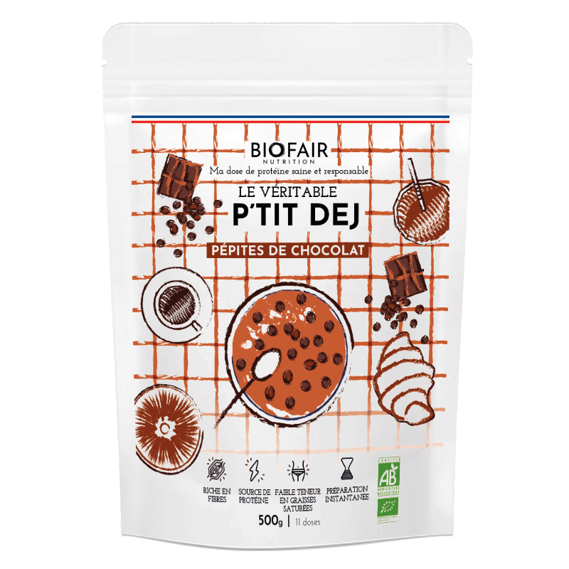 Porridge bio P'tit Dej Pépites de chocolat