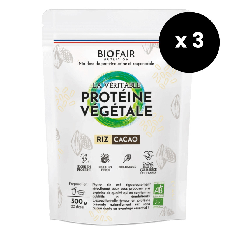 Pack protéine végétale Riz Cacao